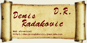 Denis Radaković vizit kartica
